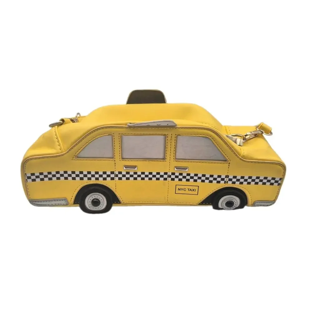 NYC Yellow Taxi Cab Shaped Crossbody Purse 12x6x4
